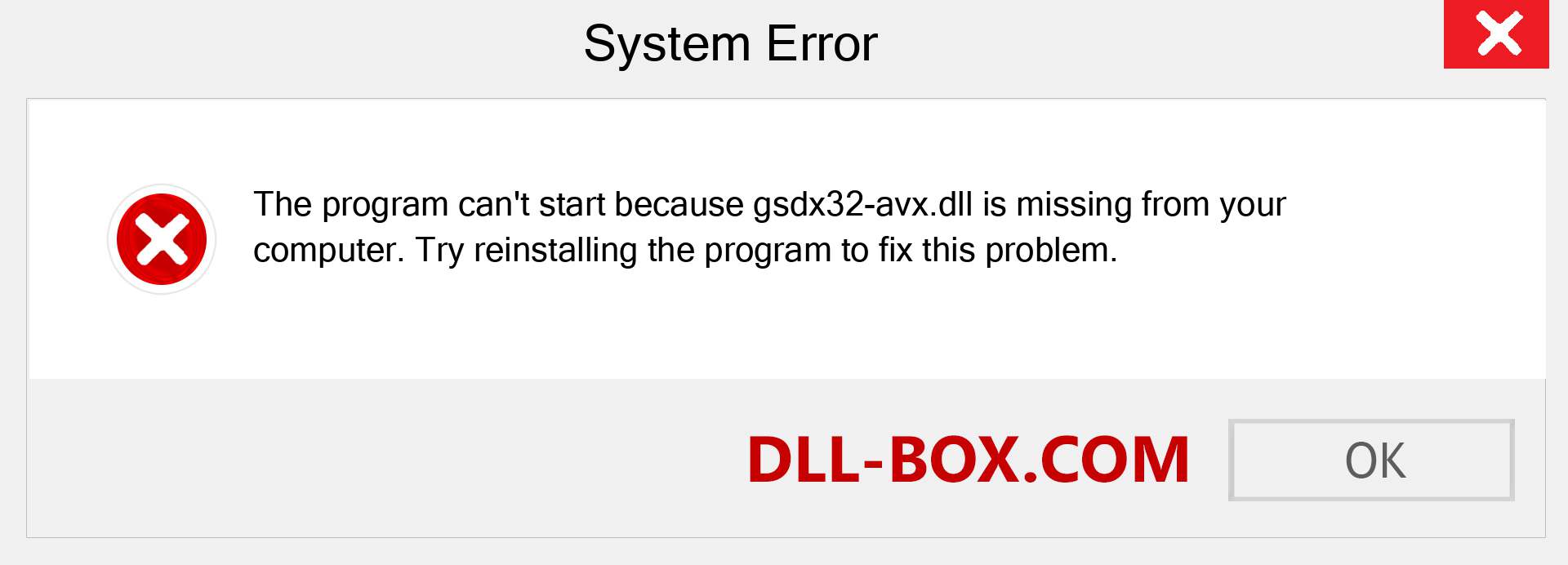  gsdx32-avx.dll file is missing?. Download for Windows 7, 8, 10 - Fix  gsdx32-avx dll Missing Error on Windows, photos, images
